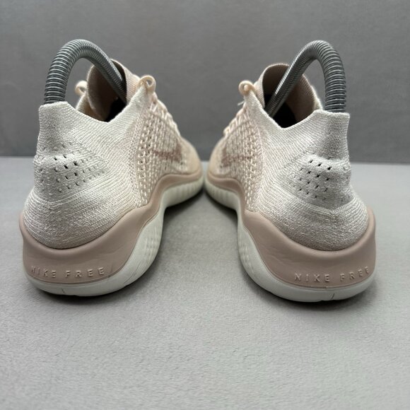 Nike Free RN Flyknit 2018 Womens Size 8 Shoes Guava Ice / Beige Running Sneakers - Picture 4 of 8